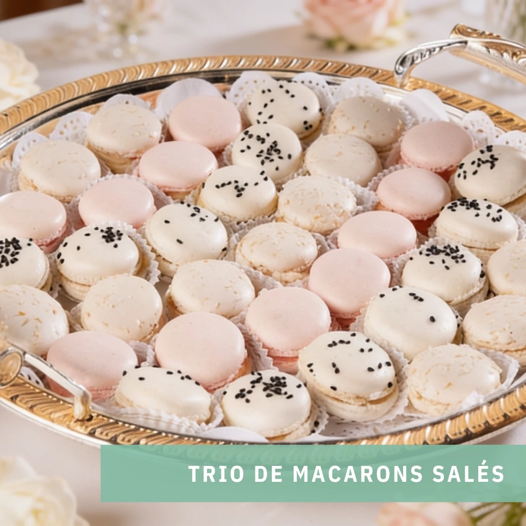 Trio de macarons salés