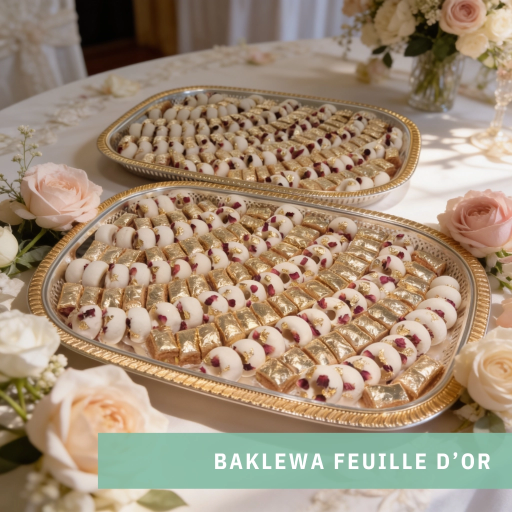Baklewa feuille d'or - Collection Mariage - Pâtisserie Jedidi